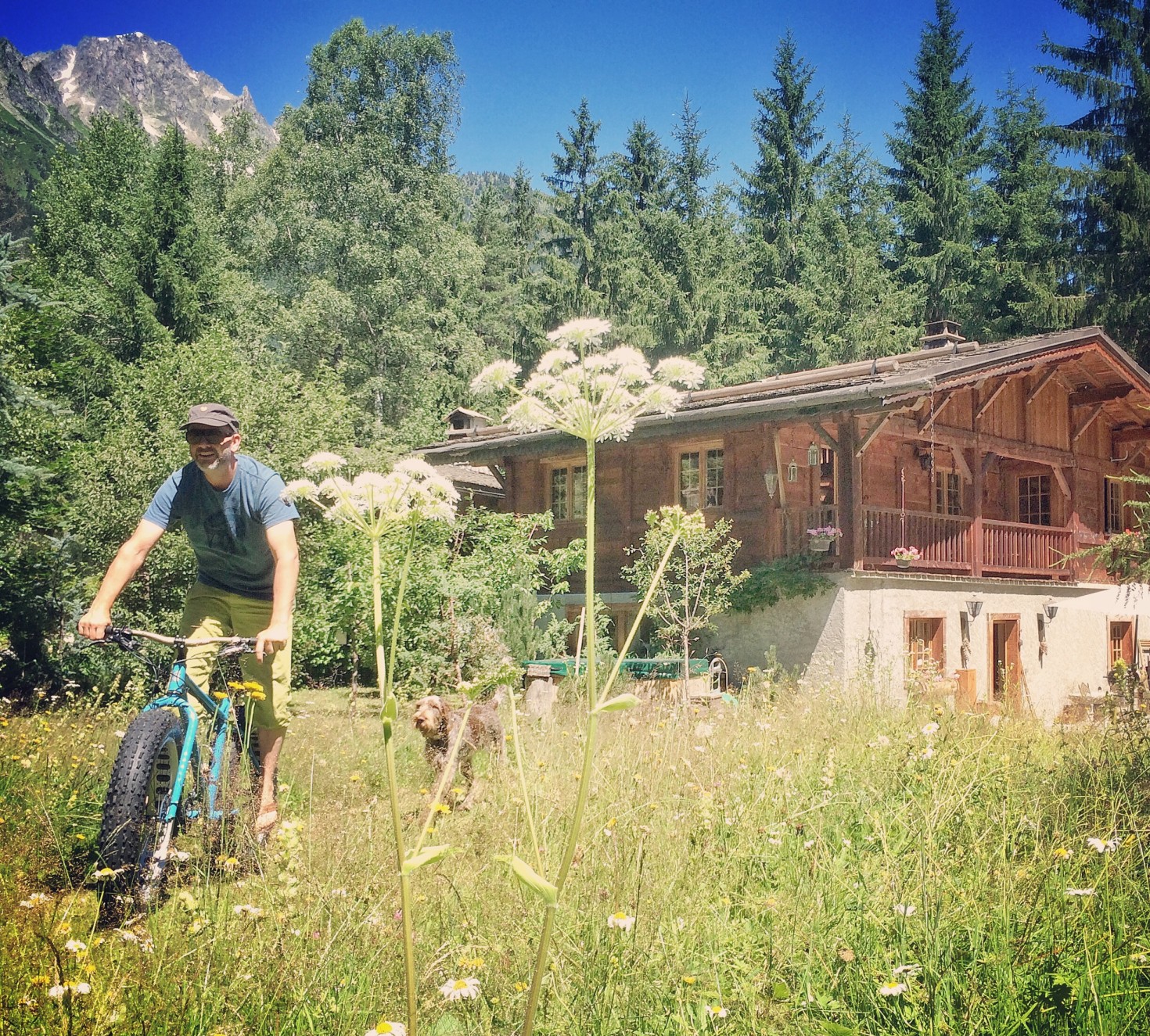 Fatbiking out of the chalet!