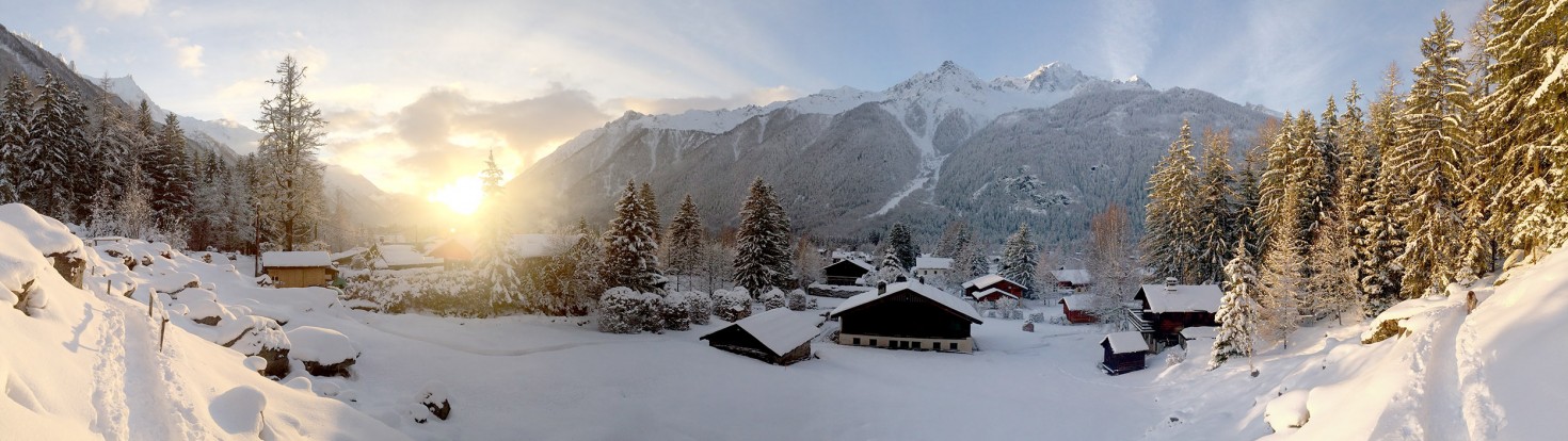 Panorama over Les Bois and Les Praz