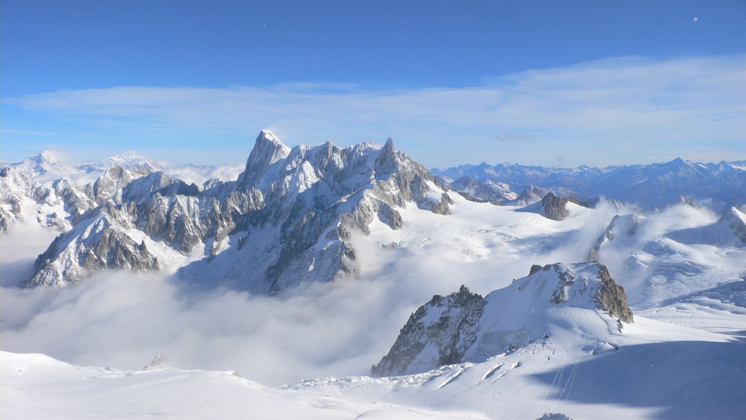 Dent du Geant and Grandes Jorasses