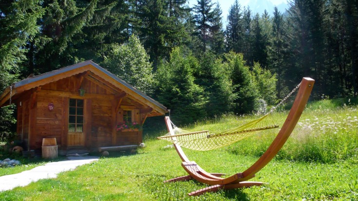 Hammock outside the mazot