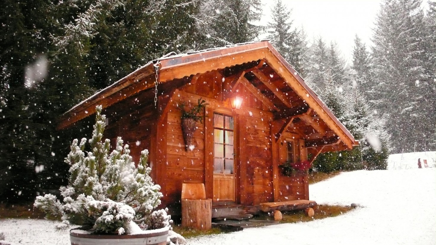 First snow of the year on the mazot