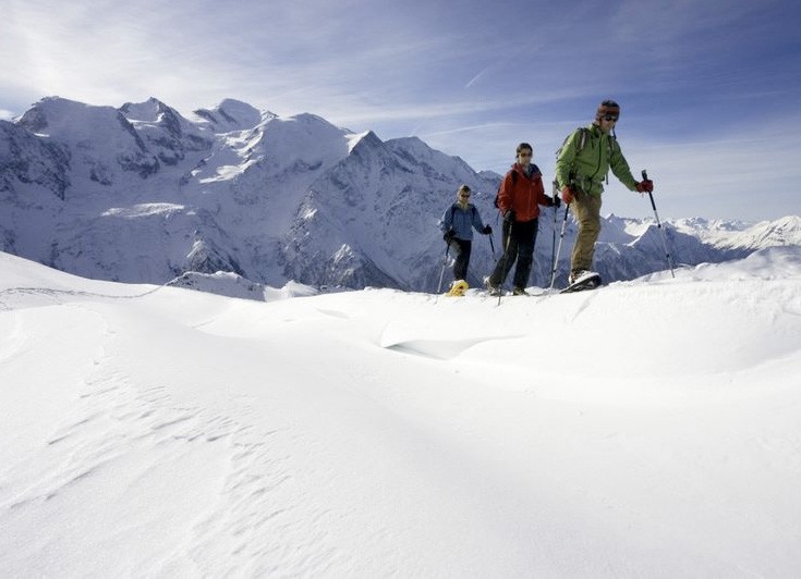 Chamonix snowshoeing