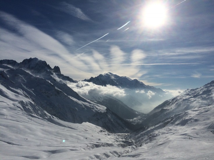 Mont Blanc seen from Le Tour