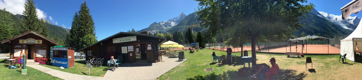 Chamonix tennis club panorama